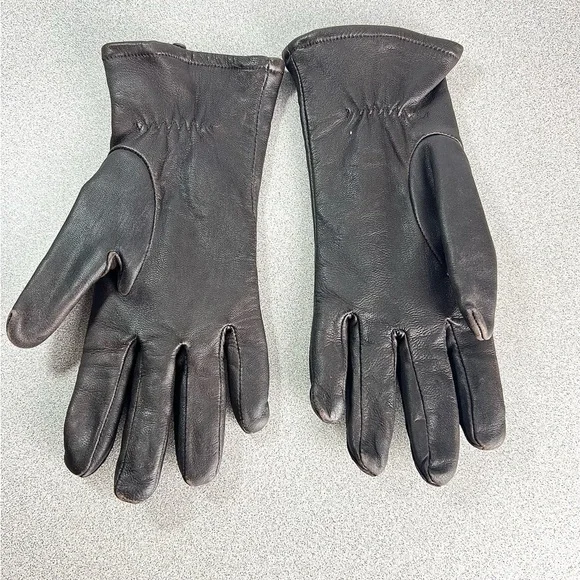 Vintage Fownes Leather Gloves in Brown fully lined warm Driving size 7.5 - Picture 3 of 6